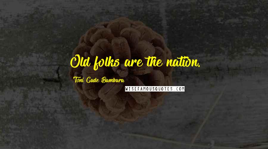 Toni Cade Bambara Quotes: Old folks are the nation.