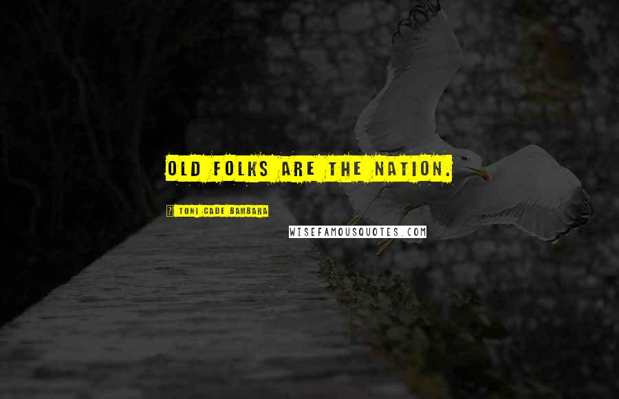 Toni Cade Bambara Quotes: Old folks are the nation.