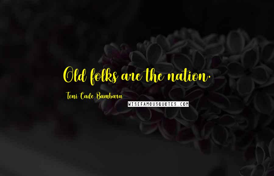 Toni Cade Bambara Quotes: Old folks are the nation.
