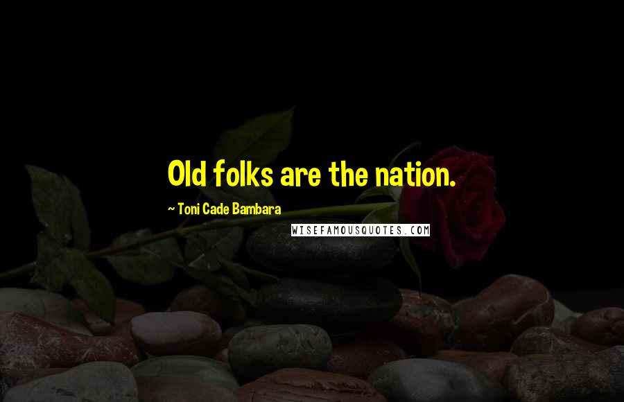 Toni Cade Bambara Quotes: Old folks are the nation.