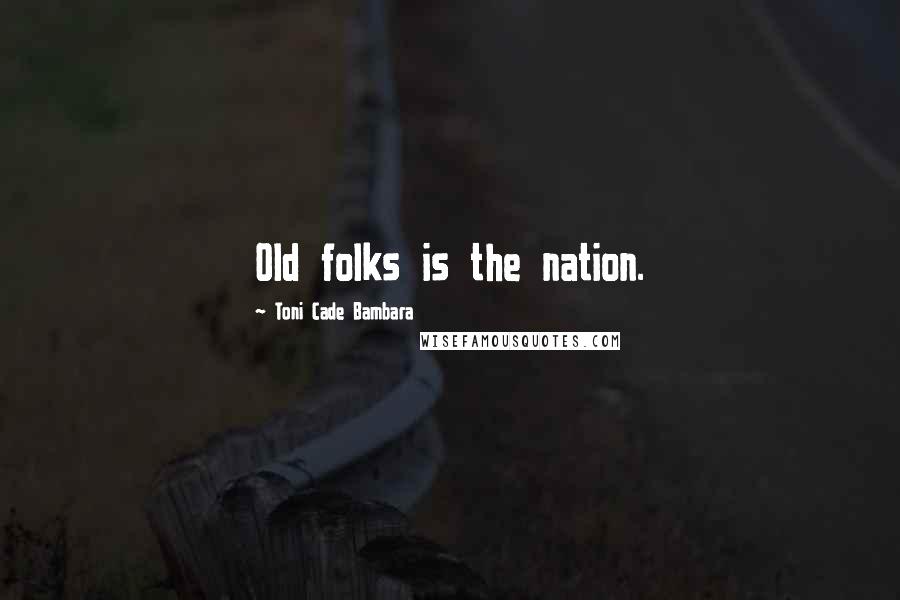 Toni Cade Bambara Quotes: Old folks is the nation.