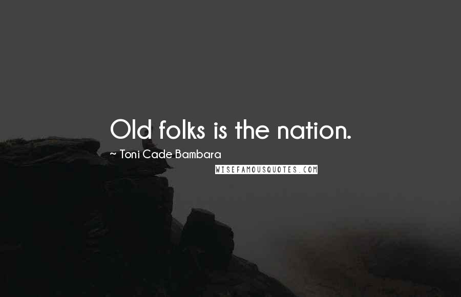 Toni Cade Bambara Quotes: Old folks is the nation.