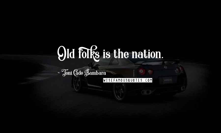Toni Cade Bambara Quotes: Old folks is the nation.