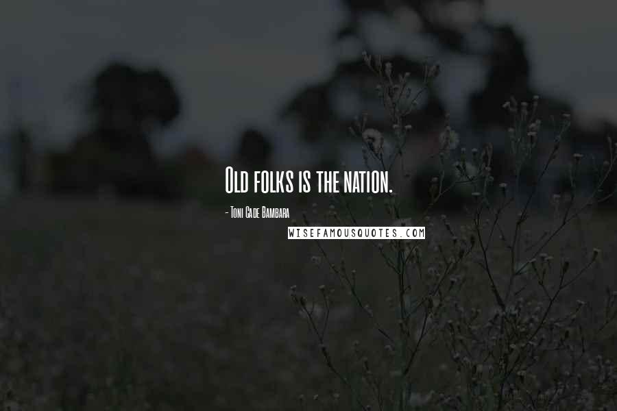 Toni Cade Bambara Quotes: Old folks is the nation.