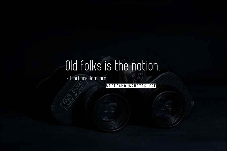 Toni Cade Bambara Quotes: Old folks is the nation.