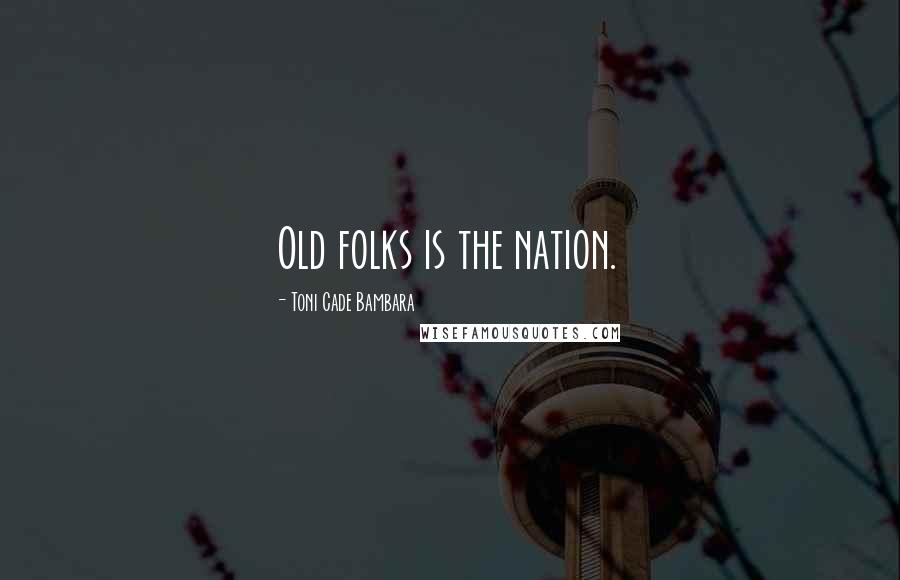 Toni Cade Bambara Quotes: Old folks is the nation.