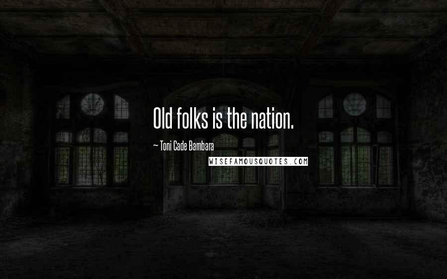 Toni Cade Bambara Quotes: Old folks is the nation.
