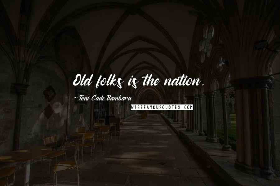 Toni Cade Bambara Quotes: Old folks is the nation.