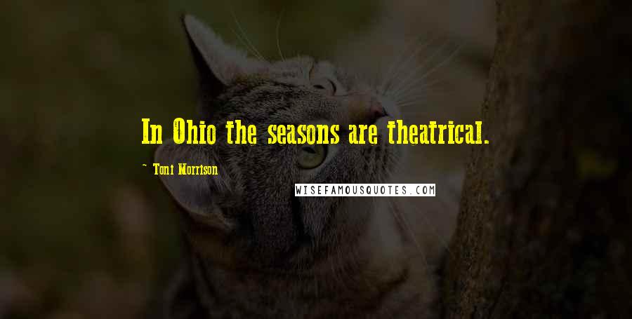 Toni Morrison Quotes: In Ohio the seasons are theatrical.