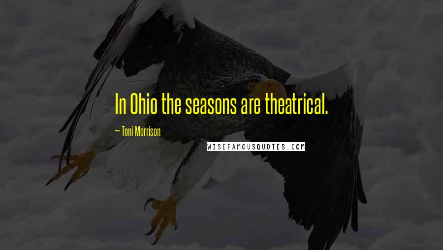 Toni Morrison Quotes: In Ohio the seasons are theatrical.