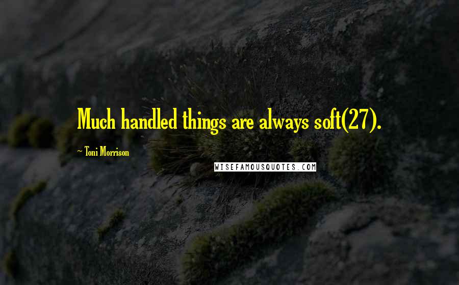 Toni Morrison Quotes: Much handled things are always soft(27).