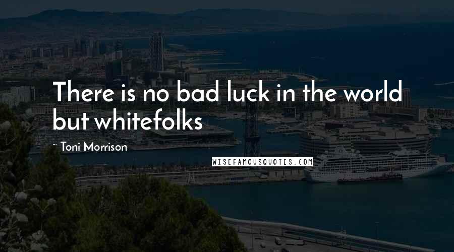 Toni Morrison Quotes: There is no bad luck in the world but whitefolks