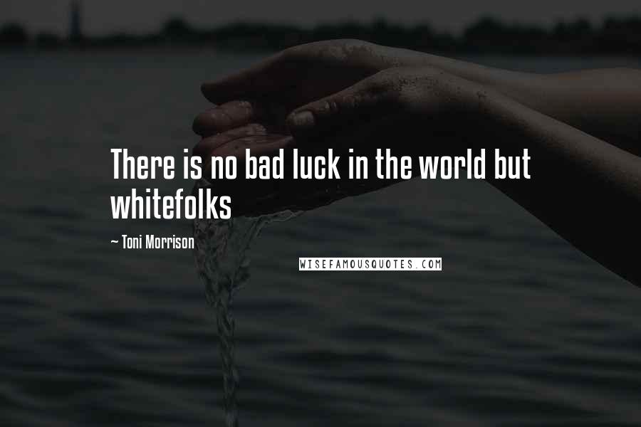 Toni Morrison Quotes: There is no bad luck in the world but whitefolks