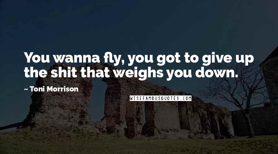 Toni Morrison Quotes: You wanna fly, you got to give up the shit that weighs you down.