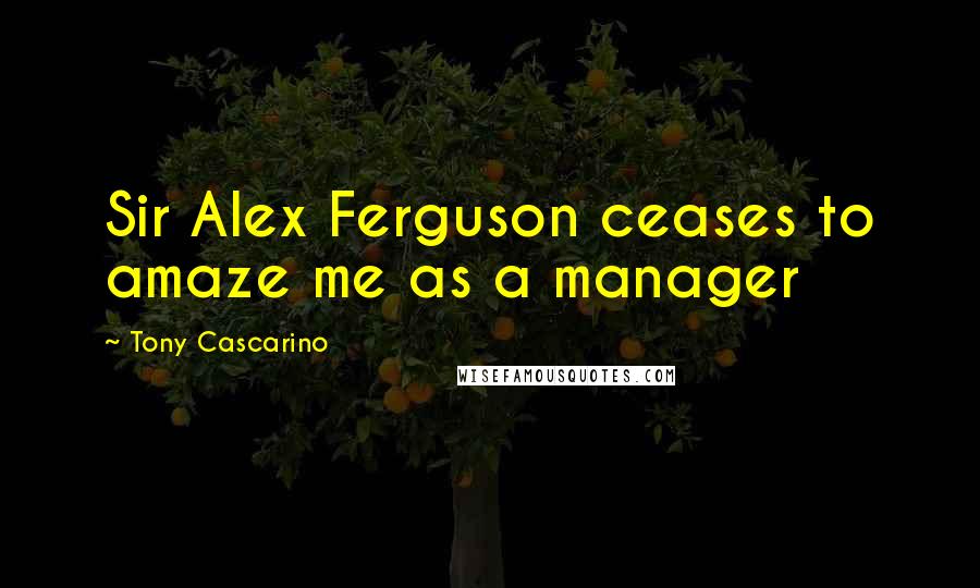 Tony Cascarino Quotes: Sir Alex Ferguson ceases to amaze me as a manager