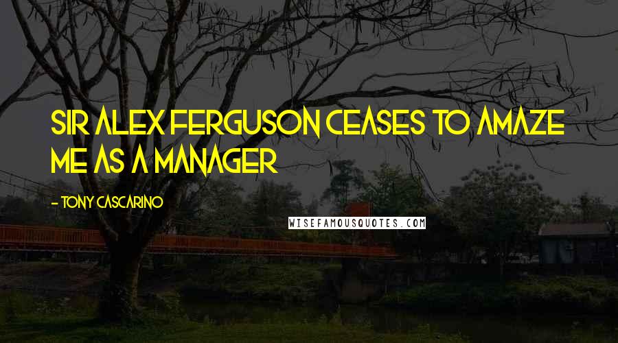 Tony Cascarino Quotes: Sir Alex Ferguson ceases to amaze me as a manager