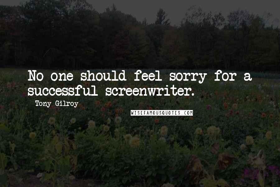 Tony Gilroy Quotes: No one should feel sorry for a successful screenwriter.