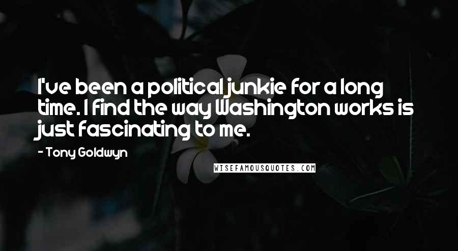 Tony Goldwyn Quotes: I've been a political junkie for a long time. I find the way Washington works is just fascinating to me.