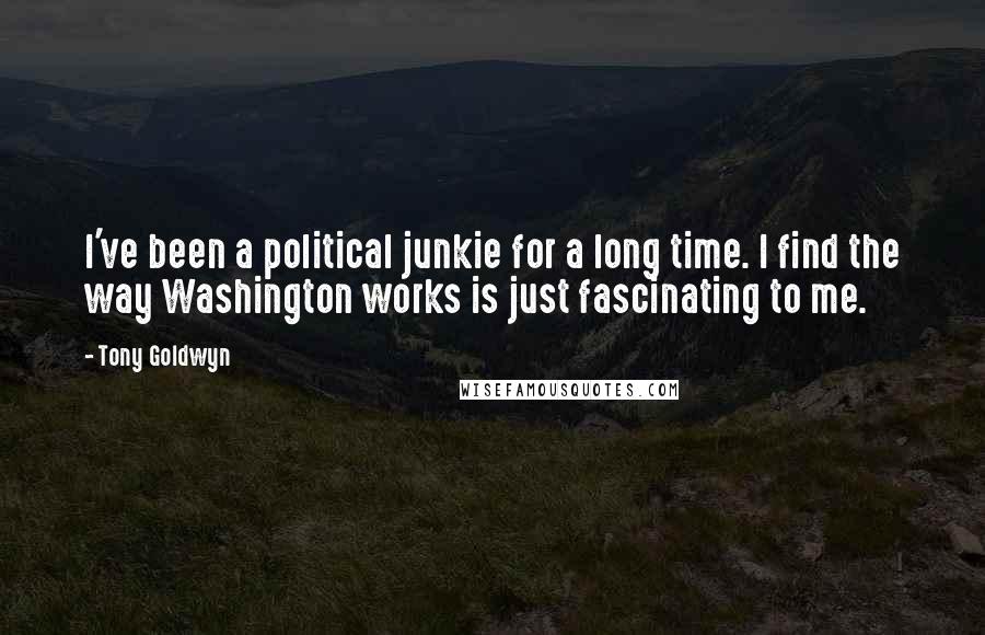 Tony Goldwyn Quotes: I've been a political junkie for a long time. I find the way Washington works is just fascinating to me.