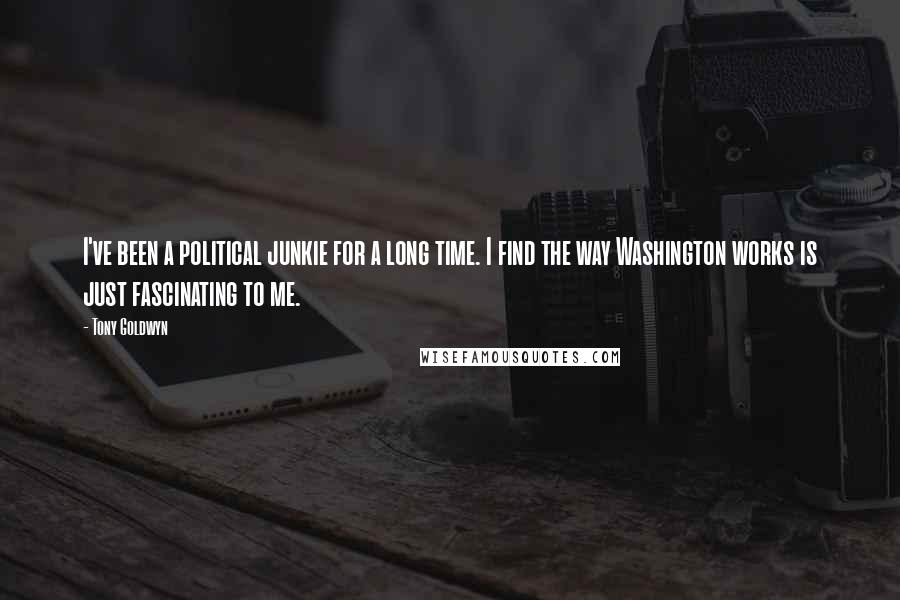Tony Goldwyn Quotes: I've been a political junkie for a long time. I find the way Washington works is just fascinating to me.