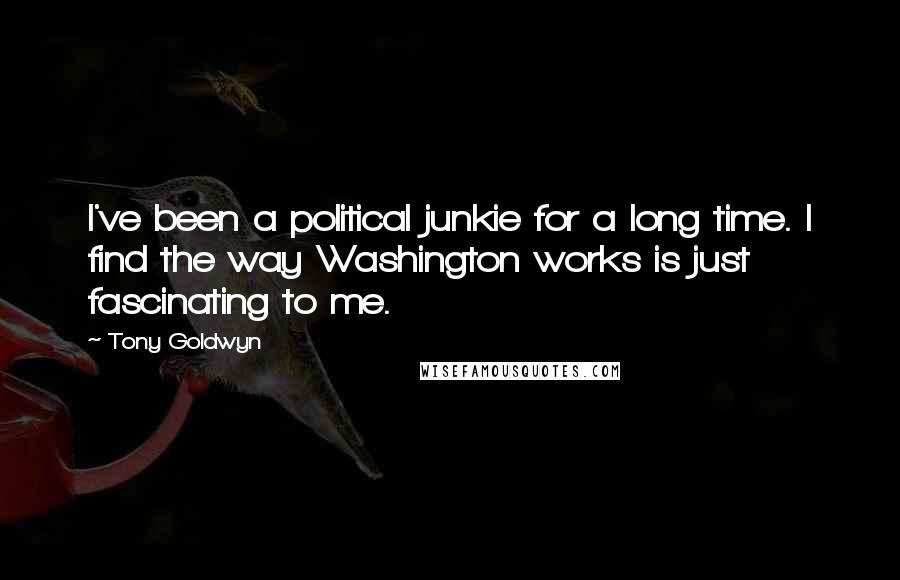 Tony Goldwyn Quotes: I've been a political junkie for a long time. I find the way Washington works is just fascinating to me.