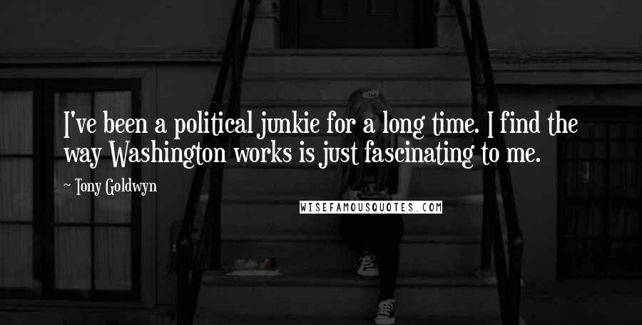 Tony Goldwyn Quotes: I've been a political junkie for a long time. I find the way Washington works is just fascinating to me.