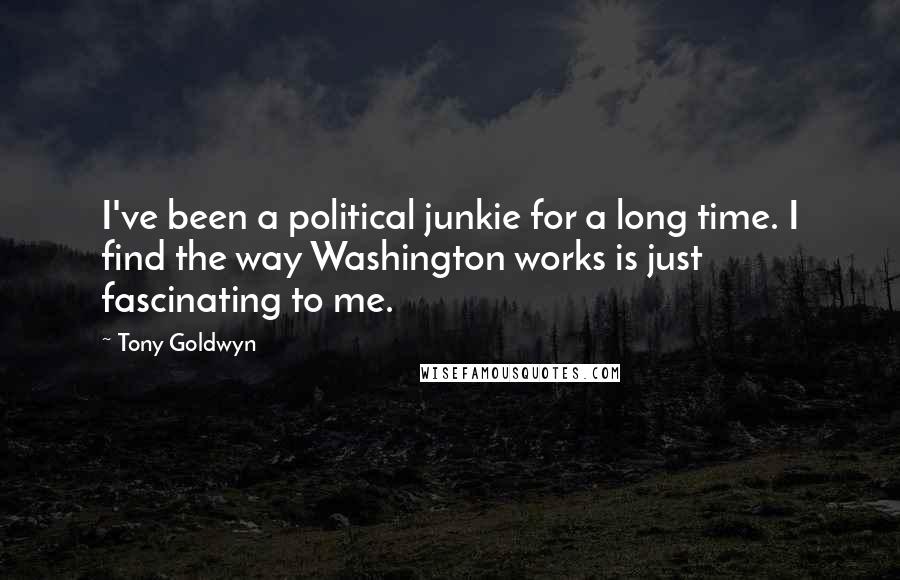 Tony Goldwyn Quotes: I've been a political junkie for a long time. I find the way Washington works is just fascinating to me.