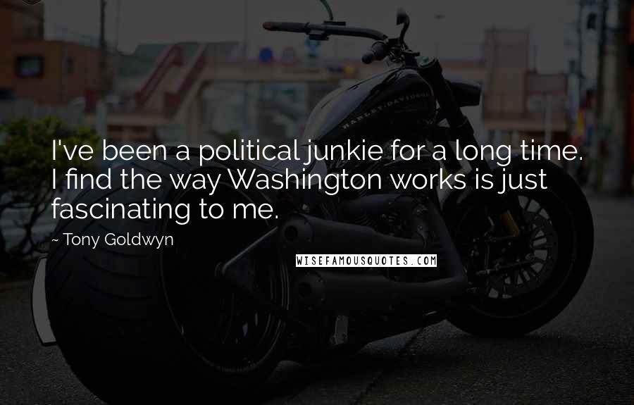 Tony Goldwyn Quotes: I've been a political junkie for a long time. I find the way Washington works is just fascinating to me.
