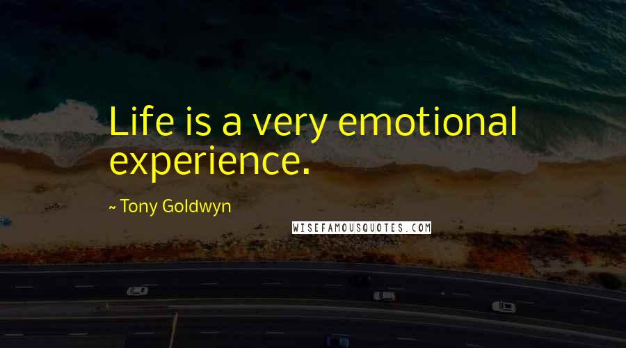 Tony Goldwyn Quotes: Life is a very emotional experience.