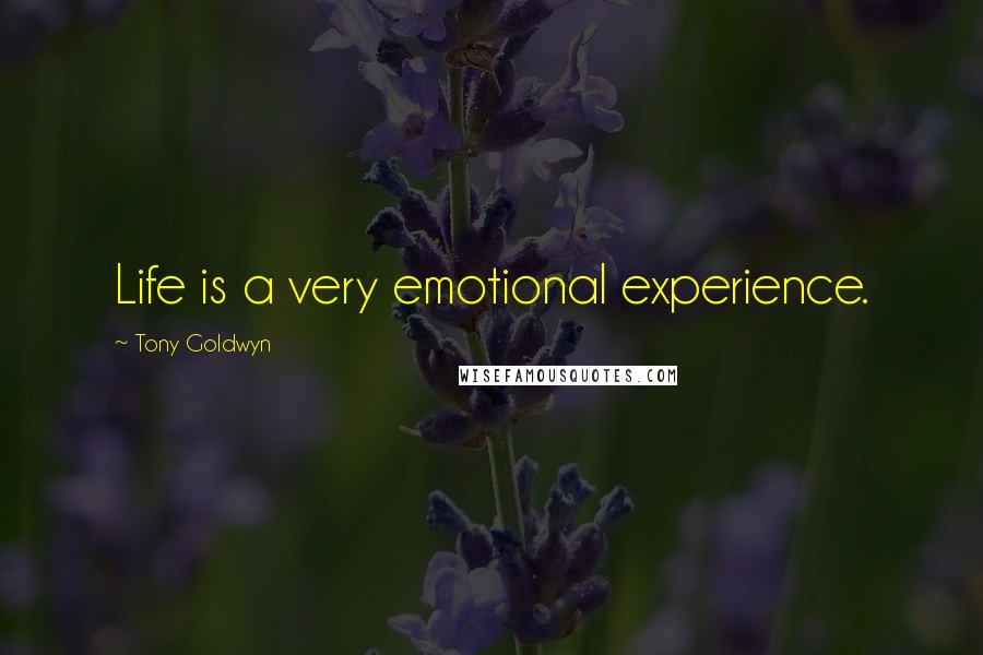 Tony Goldwyn Quotes: Life is a very emotional experience.