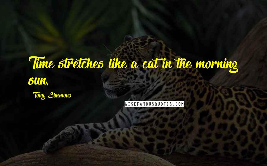 Tony Simmons Quotes: Time stretches like a cat in the morning sun.