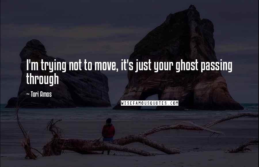 Tori Amos Quotes: I'm trying not to move, it's just your ghost passing through