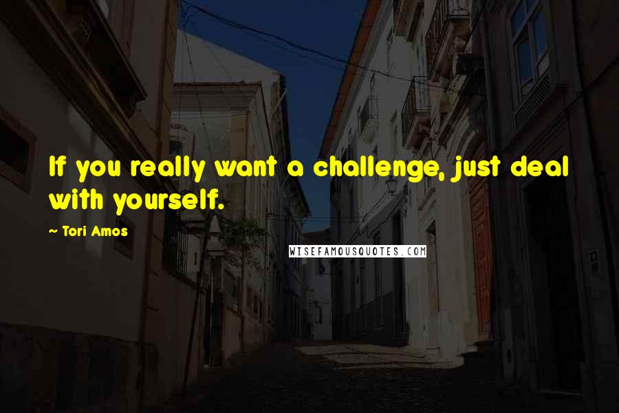 Tori Amos Quotes: If you really want a challenge, just deal with yourself.