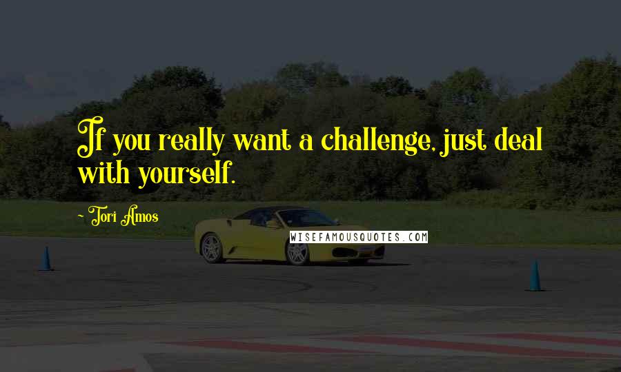 Tori Amos Quotes: If you really want a challenge, just deal with yourself.