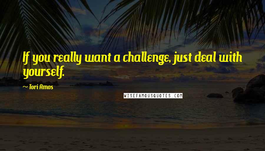 Tori Amos Quotes: If you really want a challenge, just deal with yourself.