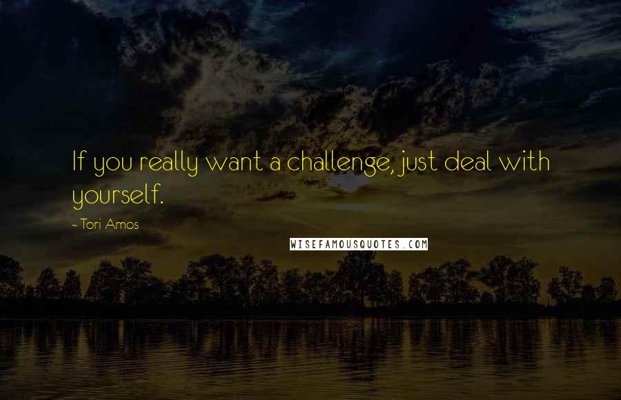 Tori Amos Quotes: If you really want a challenge, just deal with yourself.