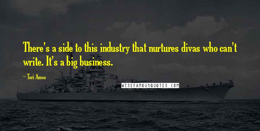Tori Amos Quotes: There's a side to this industry that nurtures divas who can't write. It's a big business.