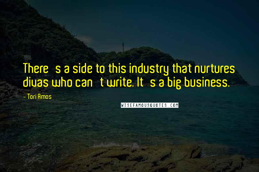 Tori Amos Quotes: There's a side to this industry that nurtures divas who can't write. It's a big business.