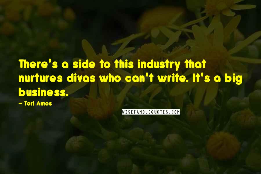 Tori Amos Quotes: There's a side to this industry that nurtures divas who can't write. It's a big business.