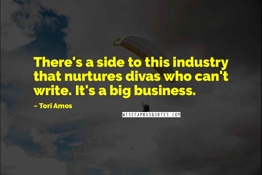 Tori Amos Quotes: There's a side to this industry that nurtures divas who can't write. It's a big business.