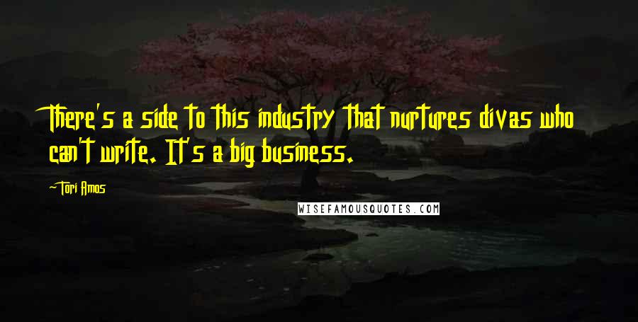 Tori Amos Quotes: There's a side to this industry that nurtures divas who can't write. It's a big business.