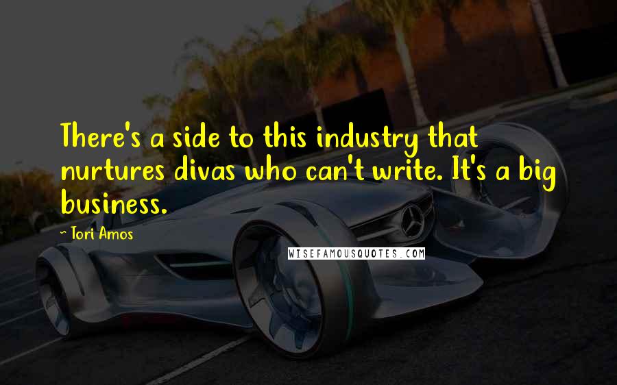 Tori Amos Quotes: There's a side to this industry that nurtures divas who can't write. It's a big business.