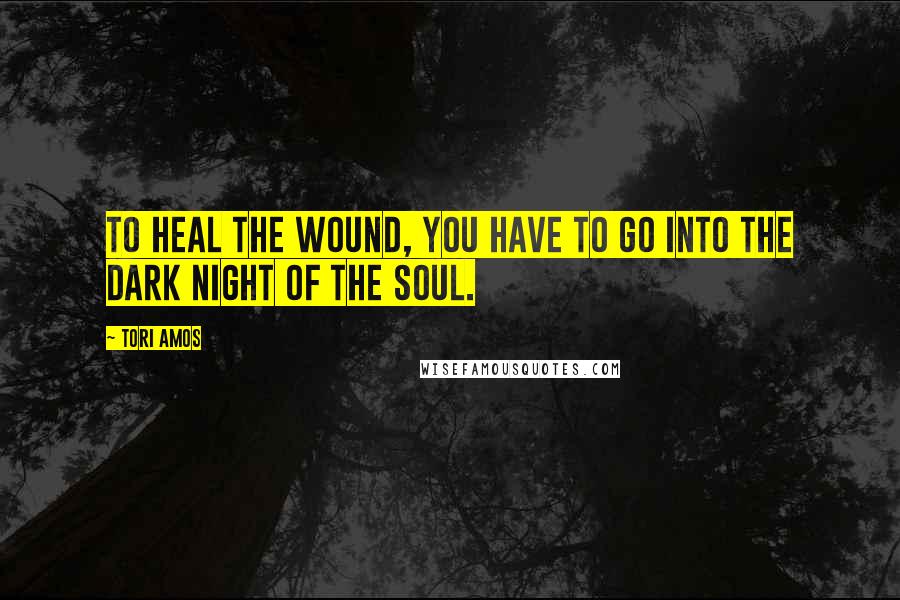 Tori Amos Quotes: To heal the wound, you have to go into the dark night of the soul.