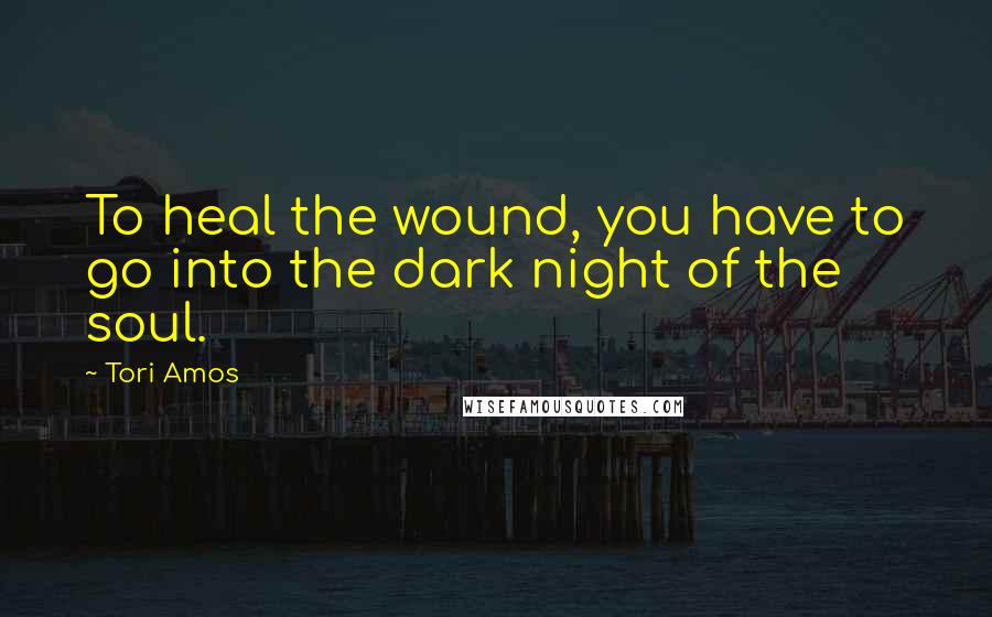 Tori Amos Quotes: To heal the wound, you have to go into the dark night of the soul.