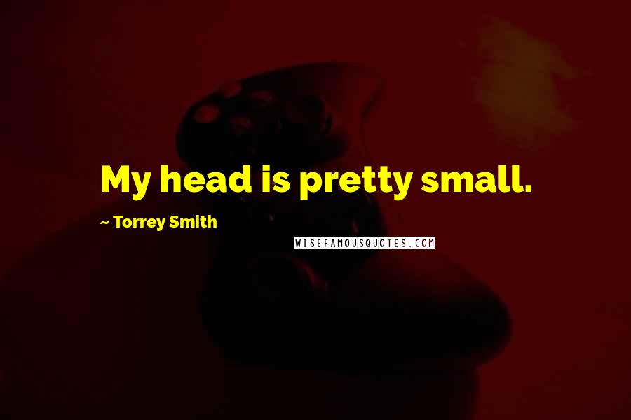 Torrey Smith Quotes: My head is pretty small.