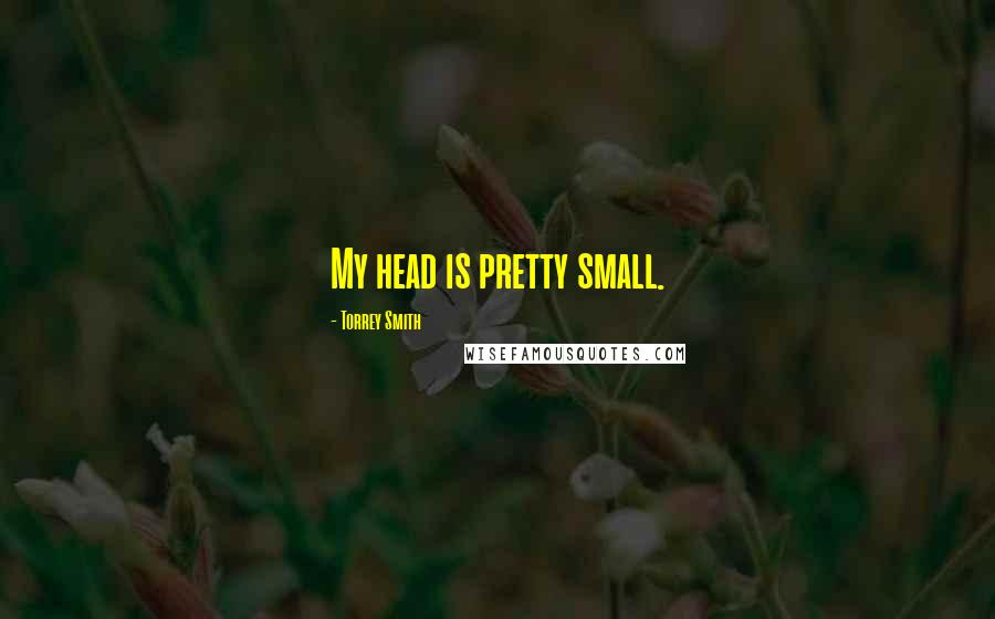 Torrey Smith Quotes: My head is pretty small.
