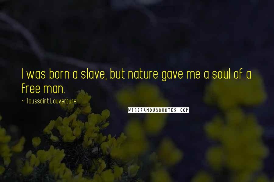 Toussaint Louverture Quotes: I was born a slave, but nature gave me a soul of a free man.