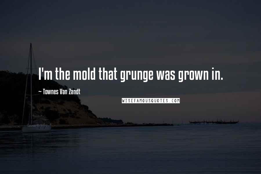 Townes Van Zandt Quotes: I'm the mold that grunge was grown in.