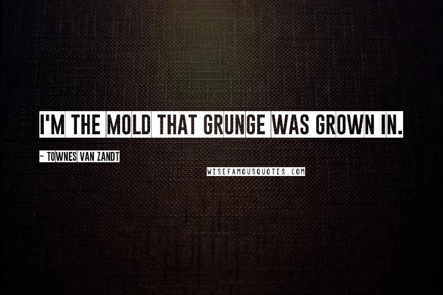Townes Van Zandt Quotes: I'm the mold that grunge was grown in.