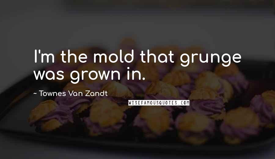 Townes Van Zandt Quotes: I'm the mold that grunge was grown in.